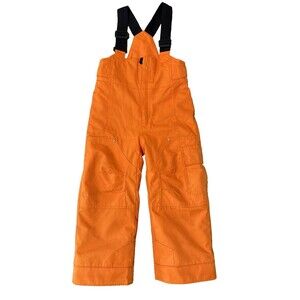 Obermeyer Kids Unisex Orange Ski Snow Bib Overalls Waterproof Insulated Size 5